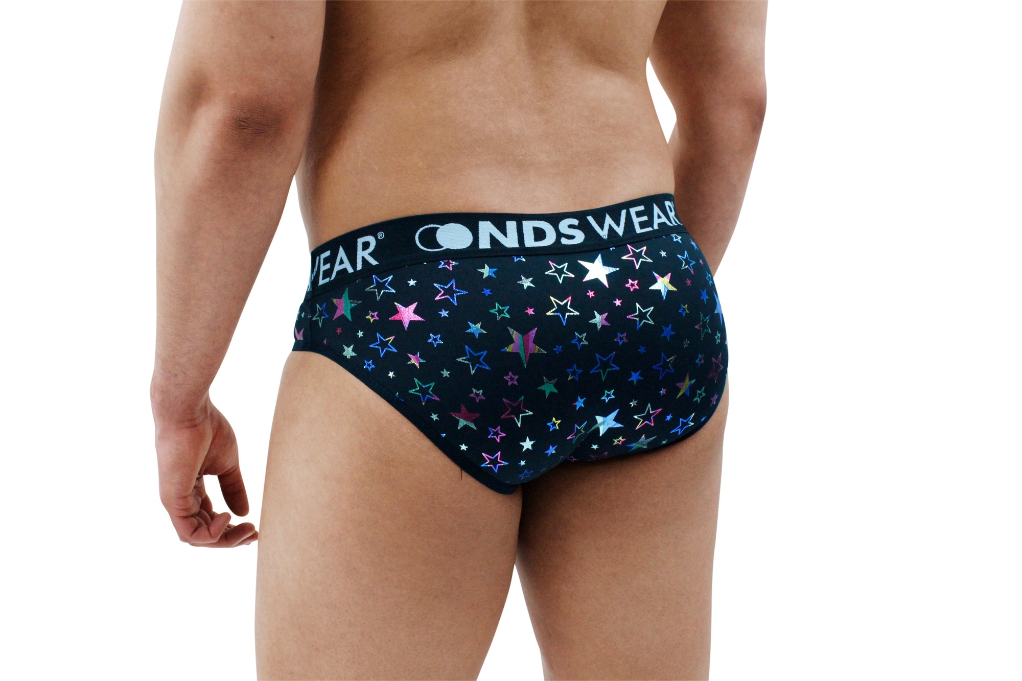 NEW NDS Wear Sparkly Night Mens Boxer Brief - Metallic Stars
