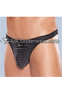 Premium Microfiber Pinstripe Men's Thong: Elevate Your Underwear Game
