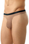 Premium Stretch Suede Men's Thong Undergarments-Male Power-ABC Underwear