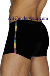 Rainbow Inset Swim Short for Men- Closeout-Male Power-ABC Underwear