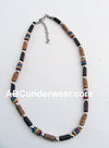 Rainbow Tube Metal & Wood Necklace-ABCunderwear.com-ABC Underwear
