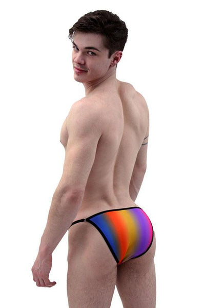 Rainbows Illusion String Brief Men's Underwear by NDS Wear-NDS WEAR-ABC Underwear