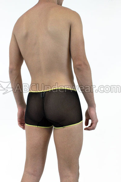 Rave Black Mens Mesh Trunk Underwear with contrast - BLOWOUT SALE!