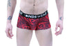 Red Black Cappuccino Stripes Men's Short Trunk Underwear by NDS Wear-NDS Wear-ABC Underwear