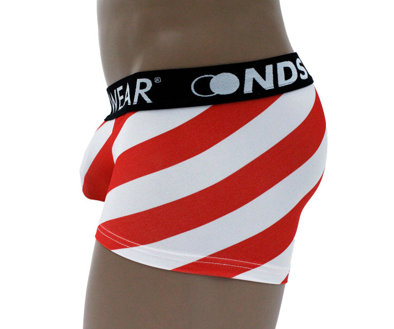 Red Candy Cane Boxer Brief Dual Sided All Over Print
