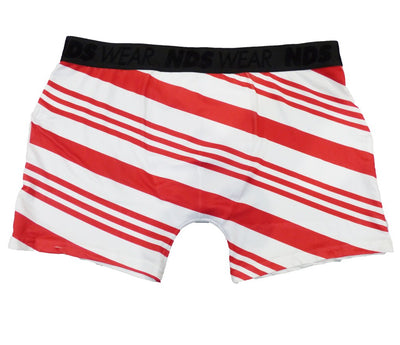 Red Candy Cane Boxer Brief Single Side All Over Print