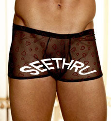 Red Heart Mesh Pouch Short Closeout