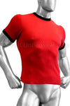 Ribbed Cotton Contrast T-Shirt by NDS Wear - Clearance-NDS Wear-ABC Underwear
