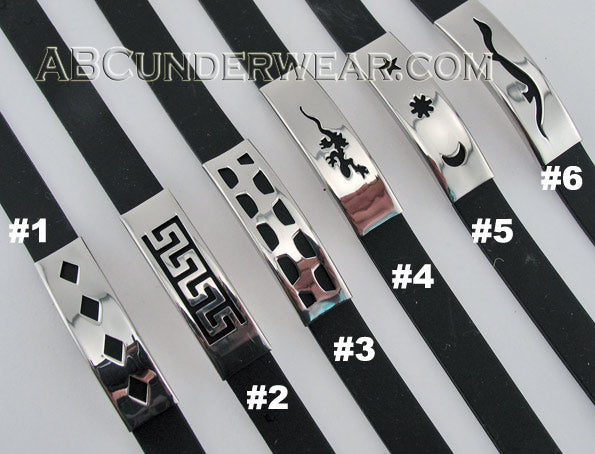 Rubber With Stainless Steel Bracelets