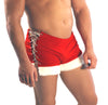 Santa Lace-Up Short Mens - Red and White Sexy Christmas Short-NDS Wear-ABC Underwear