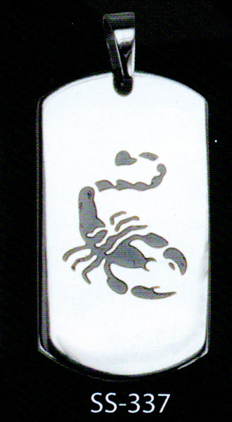 Scorpion Dog Tag Pendant