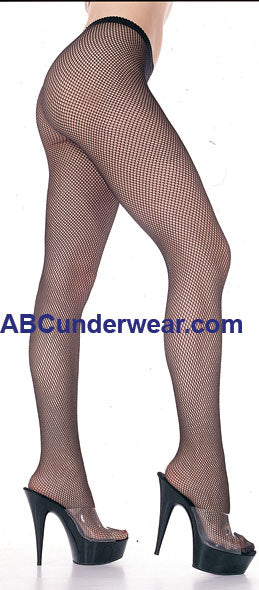 Seamless Fishnet Pantyhose Stockings One Size Or Plus-Music Legs-ABC Underwear