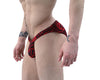 Seductive Red Black Cappuccino Stripes Men's Bikini-NDS Wear-ABC Underwear