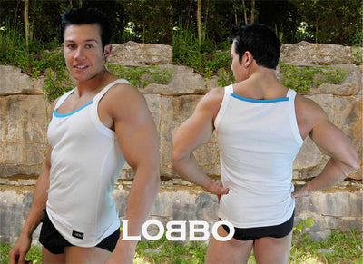 Sexy Contrast Square Mens Tank Top By Lobbo - BLOWOUT SALE!