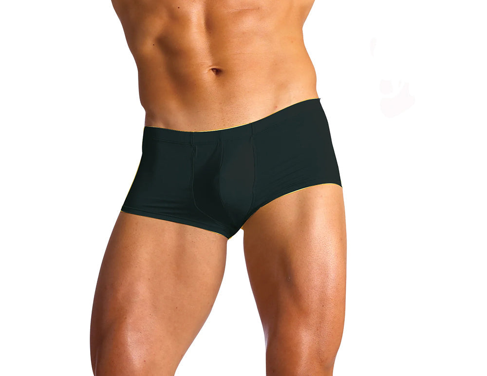 Sexy Euro Square Cut Swim Trunk Boxer with C-Ring by Neptio - ABC Underwear