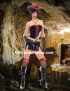 Sexy Gothic Lace Up Pirate Costume-Clearance-Music Legs-ABC Underwear