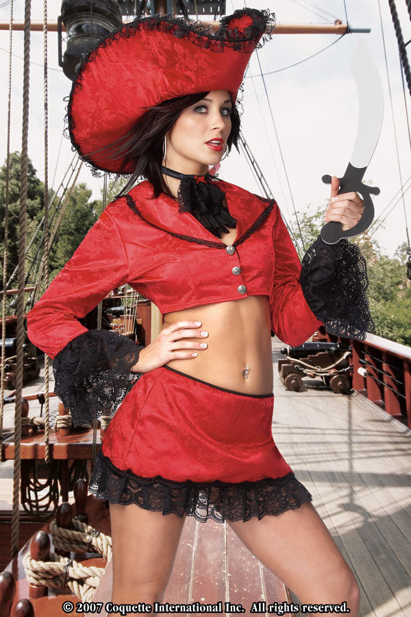 Sexy Pirate Captain Jacket & Skirt