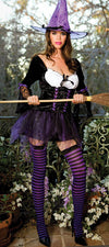 Sexy Purple Witch Costume - Closeout-Music Legs-ABC Underwear