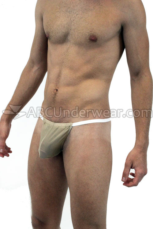 Sheer Flesh Tone Men's G-String for the Fashion-forward Individual