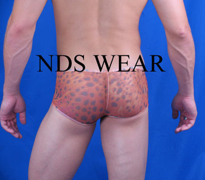 Sheer Orange Leopard Short-ABC Underwear-ABC Underwear
