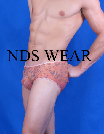 Sheer Orange Leopard Short-ABC Underwear-ABC Underwear