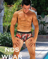Sheer Red Camo Pouch Mens Trunk - Closeout-NDS Wear-ABC Underwear