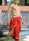 Sheer Red Gecko Sarong - BLOWOUT SALE!