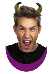 Short Bent Tan Horns