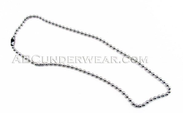 Silver Ball Chain Stainless Steel Necklace 30"
