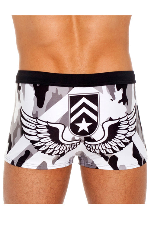 Solstice Gray Camo Swim Trunk by Gregg Homme - Closeout