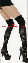 Spider Web Print Thigh Hi-Music Legs-ABC Underwear