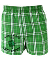 St Patricks Day Fun Kelly Green Plaid Printed Boxers-TooLoud-ABC Underwear