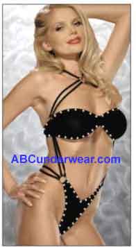 Studded Sling Rings with Bandeaux Top