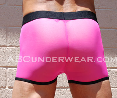 Stunning Sheer Neon Pouch Short -Closeout-Male Power-ABC Underwear