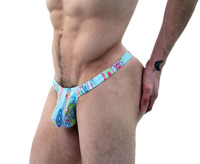 Stylish Acrylic Drops Men's Thong - A Sensual Choice for the Modern Gentleman-NDS Wear-ABC Underwear