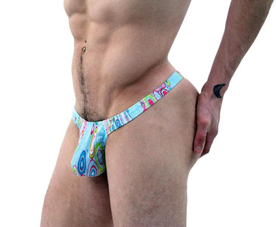 Stylish Acrylic Drops Men's Thong - A Sensual Choice for the Modern Gentleman - BLOWOUT SALE!