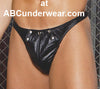 Stylish Leather Thong with Convenient Snap Closure-ABCunderwear.com-ABC Underwear