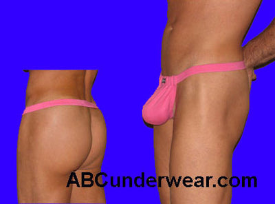 Stylish Pink Backless Pouch with C-Ring Design - BLOWOUT SALE