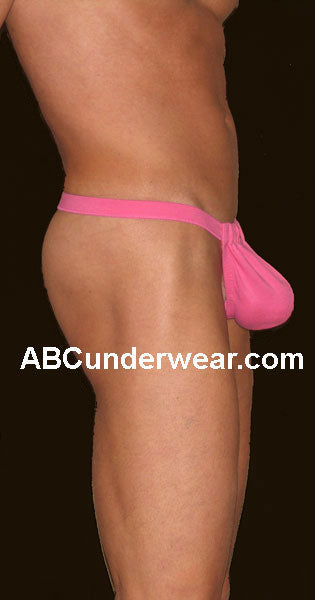 Stylish Pink Backless Pouch with C-Ring Design - BLOWOUT SALE