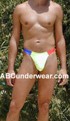 Stylish Tri-Color Swim Thong for Discerning Gentlemen-ABC Underwear-ABC Underwear