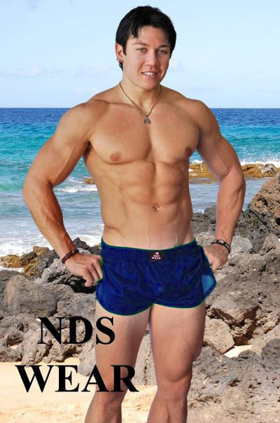 Stylish Vintage Mesh Men's Side Split Shorts - BLOWOUT SALE!