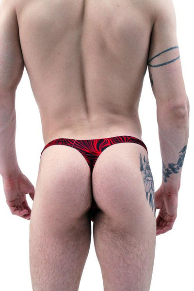 Stylish and Alluring Men's Thong Underwear in Red, Black, and Cappuccino Shades - BLOWOUT SALE!