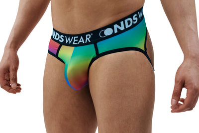 Stylish and Alluring Rainbow Rising Men's Jock String Thong - BLOWOUT SALE!