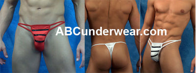 Stylish and Comfortable 3 Stripe Thong for the Fashion-forward Shopper-ABC Underwear-ABC Underwear