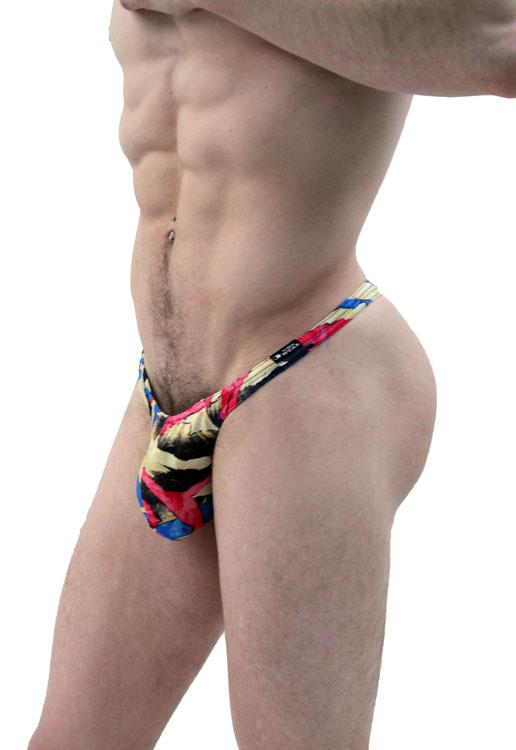 Stylish and Contemporary Men's Thong with Abstract Art Design - BLOWOUT SALE!