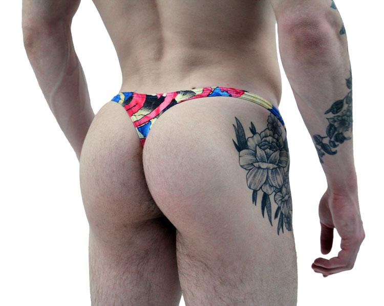 Stylish and Contemporary Men's Thong with Abstract Art Design - BLOWOUT SALE!