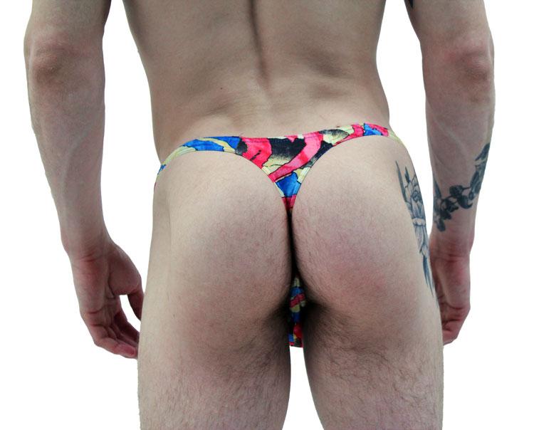 Stylish and Contemporary Men's Thong with Abstract Art Design - BLOWOUT SALE!