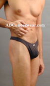 Stylish and Sophisticated JM Black Pinstripe Men's Thong-JM-ABC Underwear