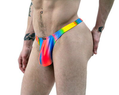 Stylish and Vibrant Rainbow Rising Men's Thong-NDS Wear-ABC Underwear