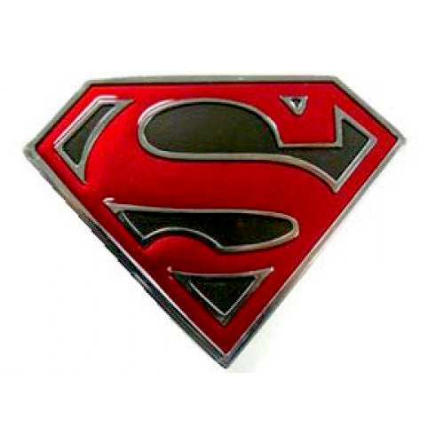 Superman Belt Buckle - Red and Black